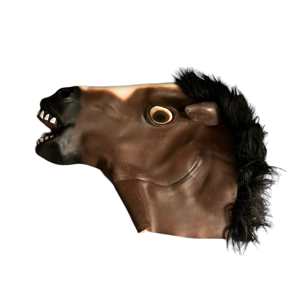 Horse Head Rubber Novelty Adult Mask By Amscan, NWOT Halloween/Costume/Cosplay